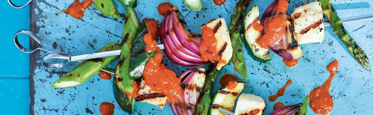 Asparagus & Halloumi Kebabs Image