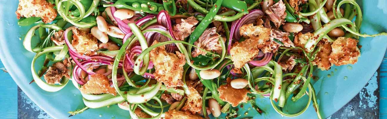 Shaved Asparagus, White Bean & Tuna Salad Image